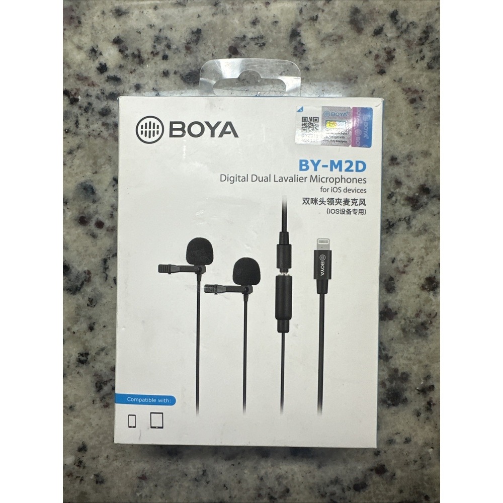 New BOYA Lavalier Microphone for Vlogging Video Podcast Interview YouTube BY-M2D